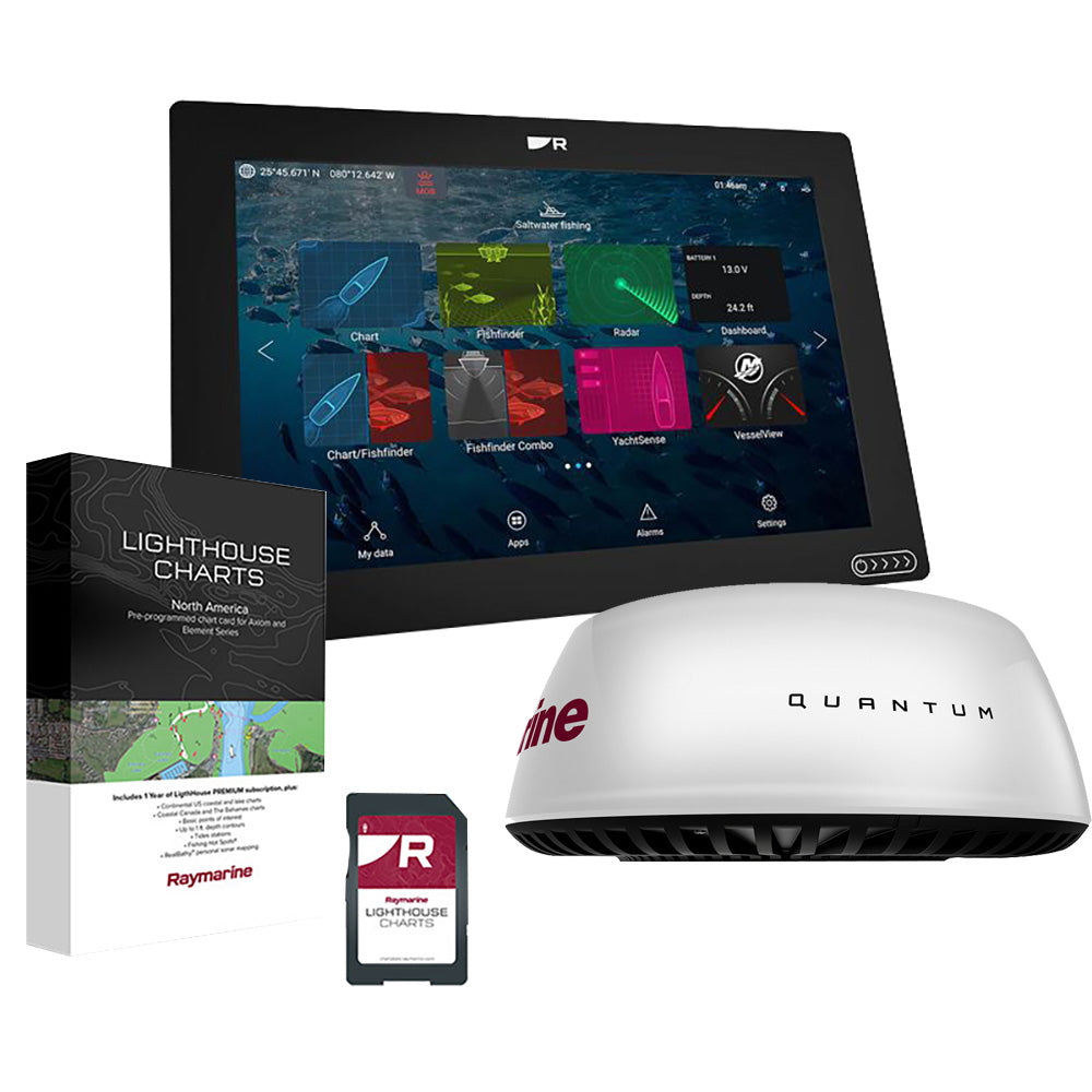 Raymarine Axiom+ 12 RV Chartplotter/Fishfinder w/Raymarine Quantum&trade; Q24C Radar