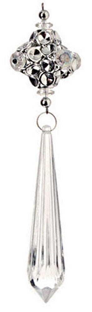 Raz Snowflake Acrylic Drop Ornament - 6.5 Inch