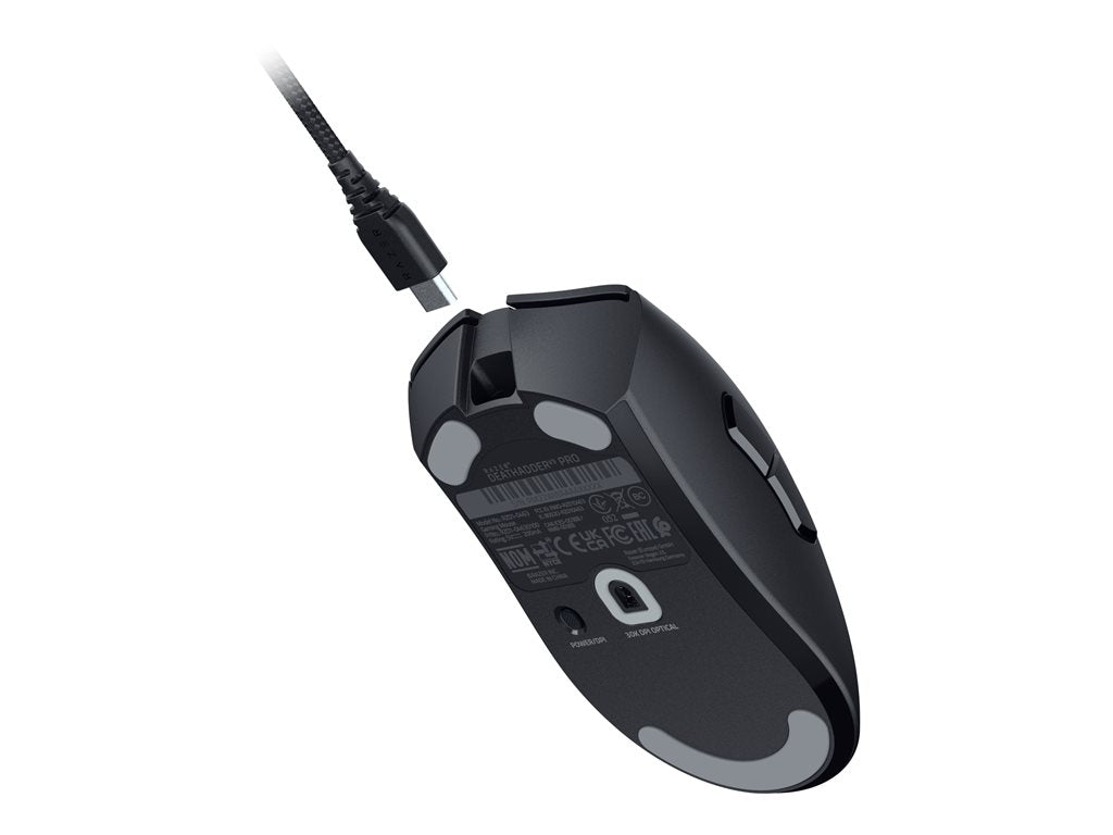 Razer DeathAdder V3 Pro - Mouse - ergonomic - smooth-touch, 8000 Hz - right-handed - optical - 5 buttons - wireless,