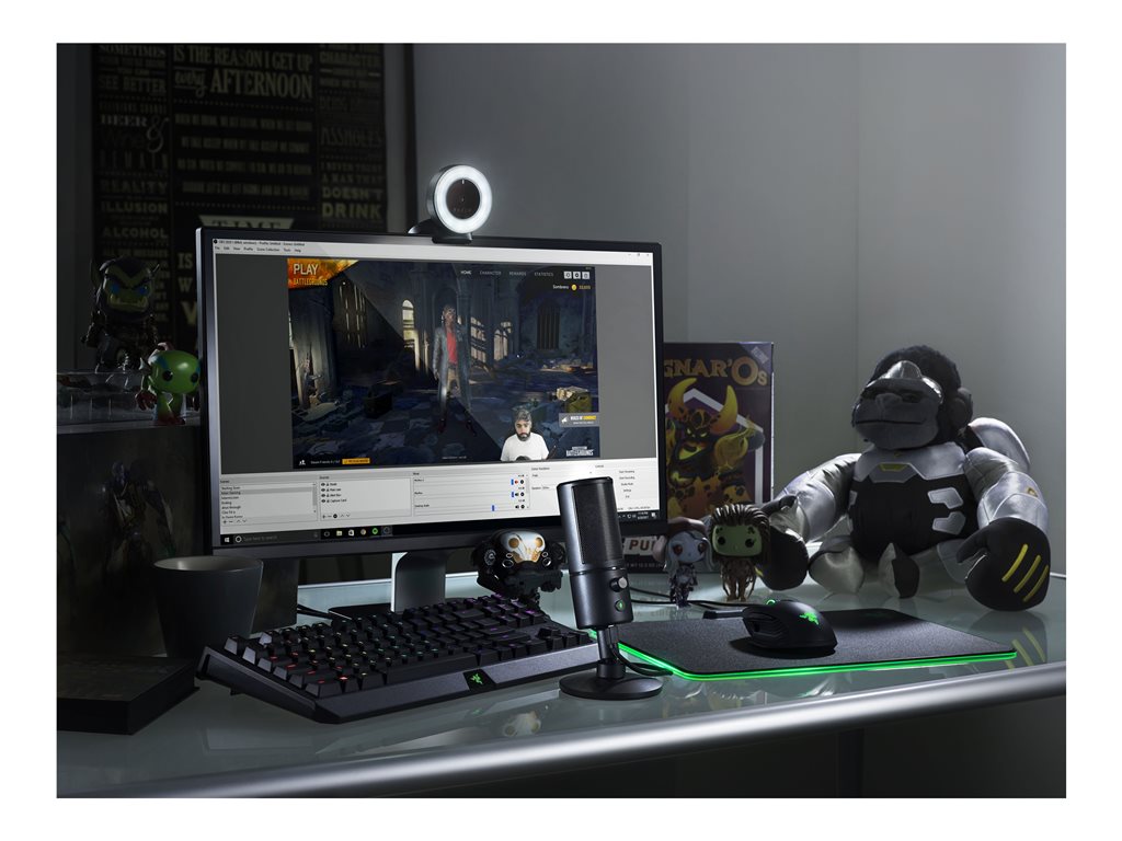 Razer Kiyo - Webcam - color - 4 MP - 1920 x 1080 - audio - USB 2.0 - MJPEG, H.264, YUV2