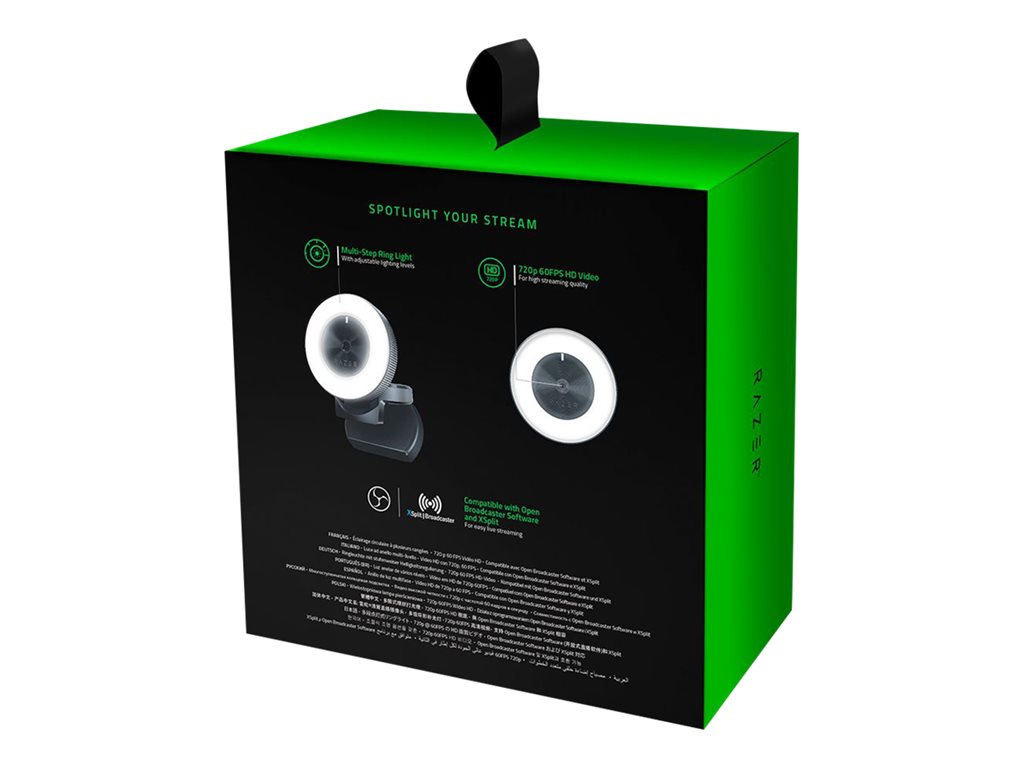 Razer Kiyo - Webcam - color - 4 MP - 1920 x 1080 - audio - USB 2.0 - MJPEG, H.264, YUV2