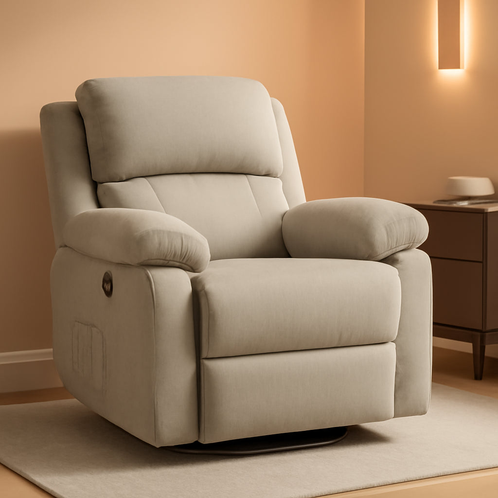 Recliner Chair 360 Degree Swivel Rocker For Small Spaces