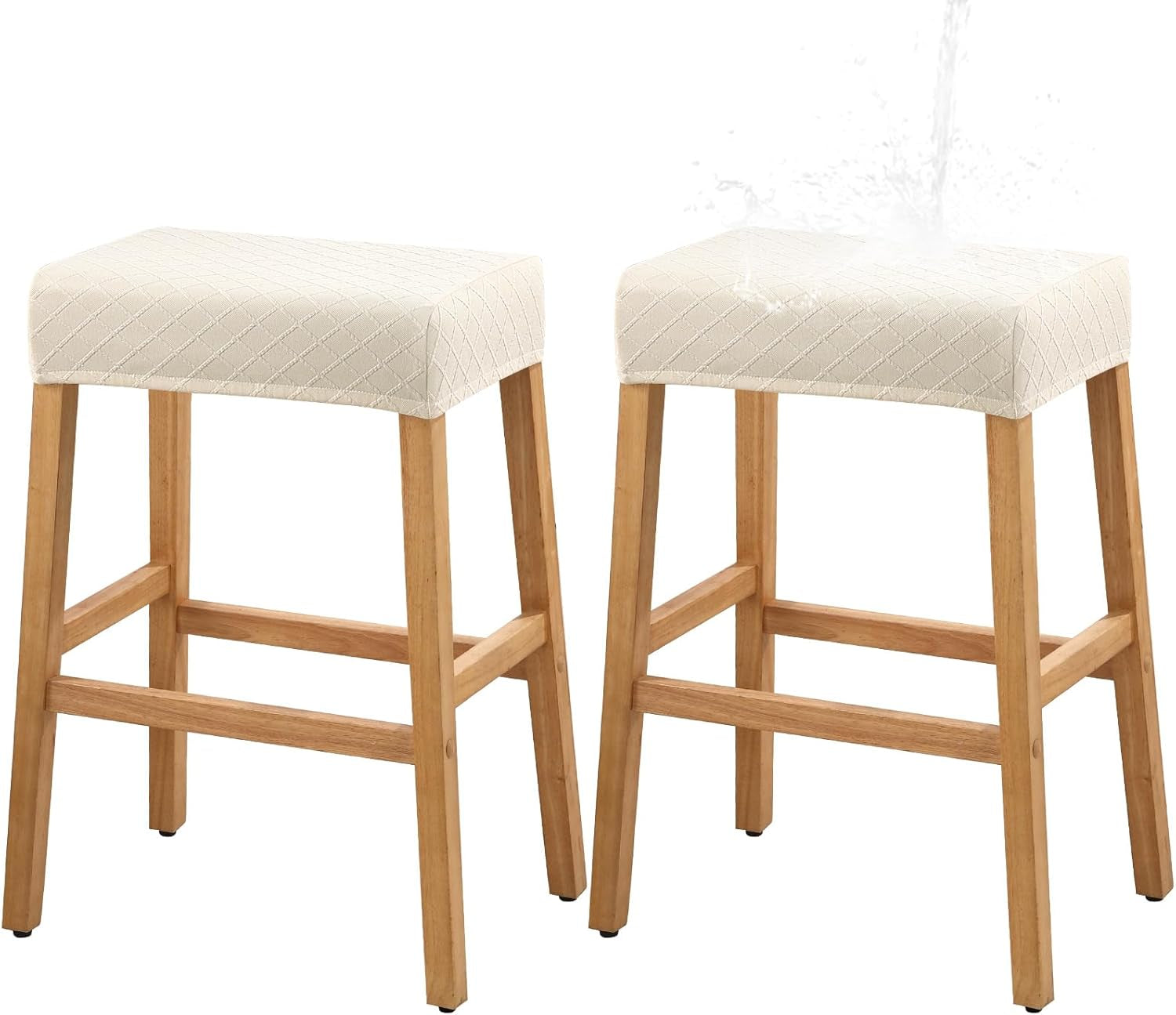 Rectangle Stool Covers 2 Pack Waterproof Stretch Bar Stools