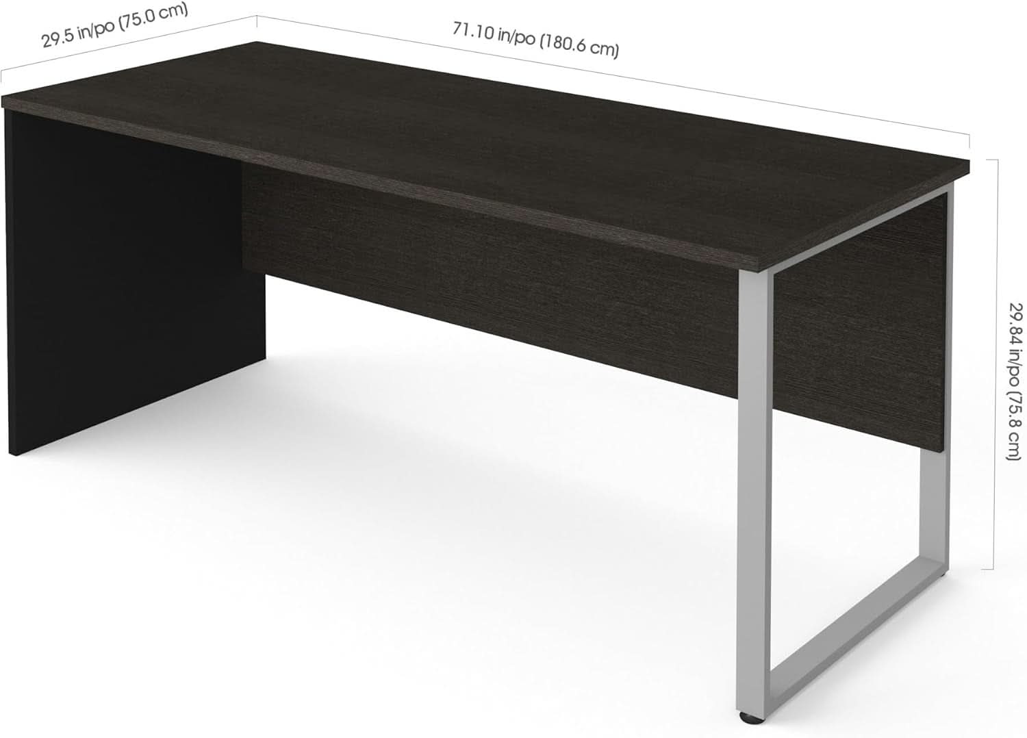 Rectangular Metal Leg Desk with Durable Laminate Surface
