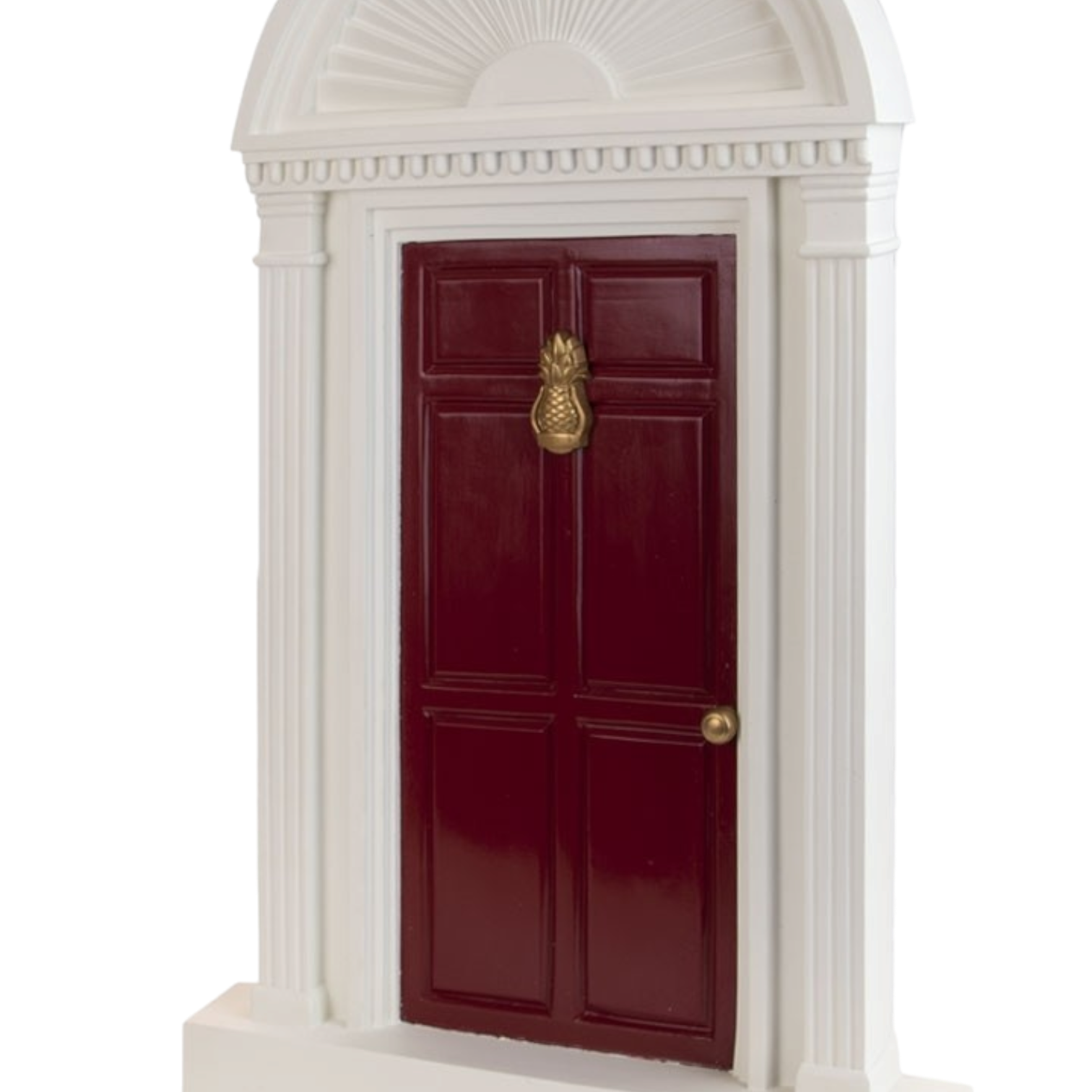 Red Door with Pineapple Door Knocker