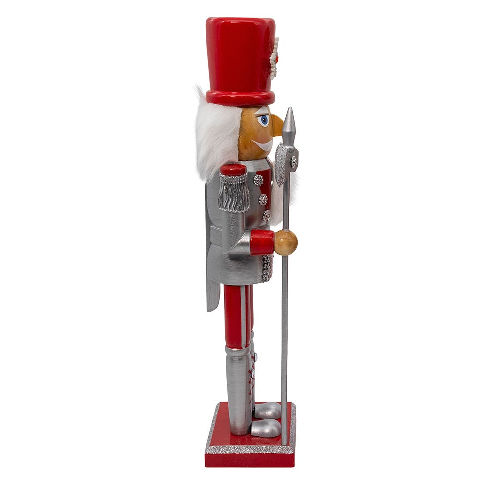Red & Silver Nutcracker - 15" - Soldier
