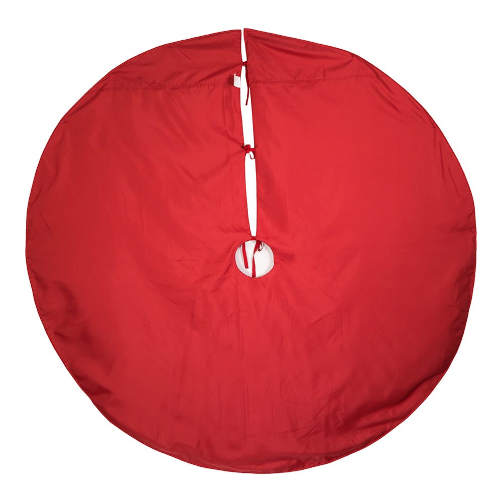 Red and Gold Sequin Embossed Tree Skirt - 60 Inch