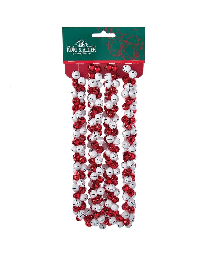 Red and White Bell Garland