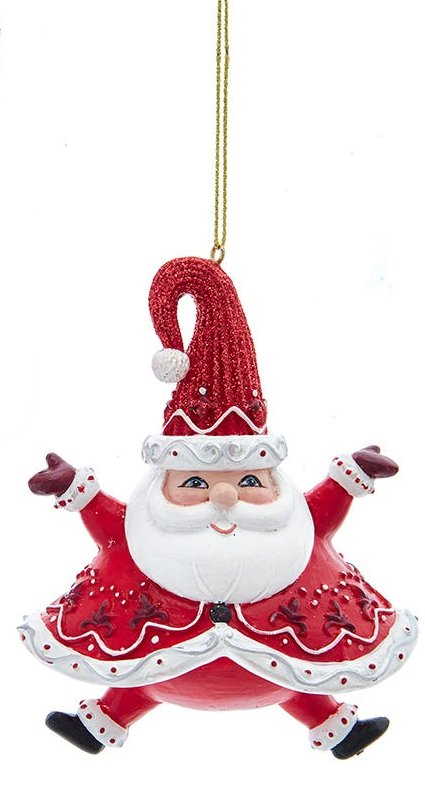 Red and White Ornament - Santa Claus