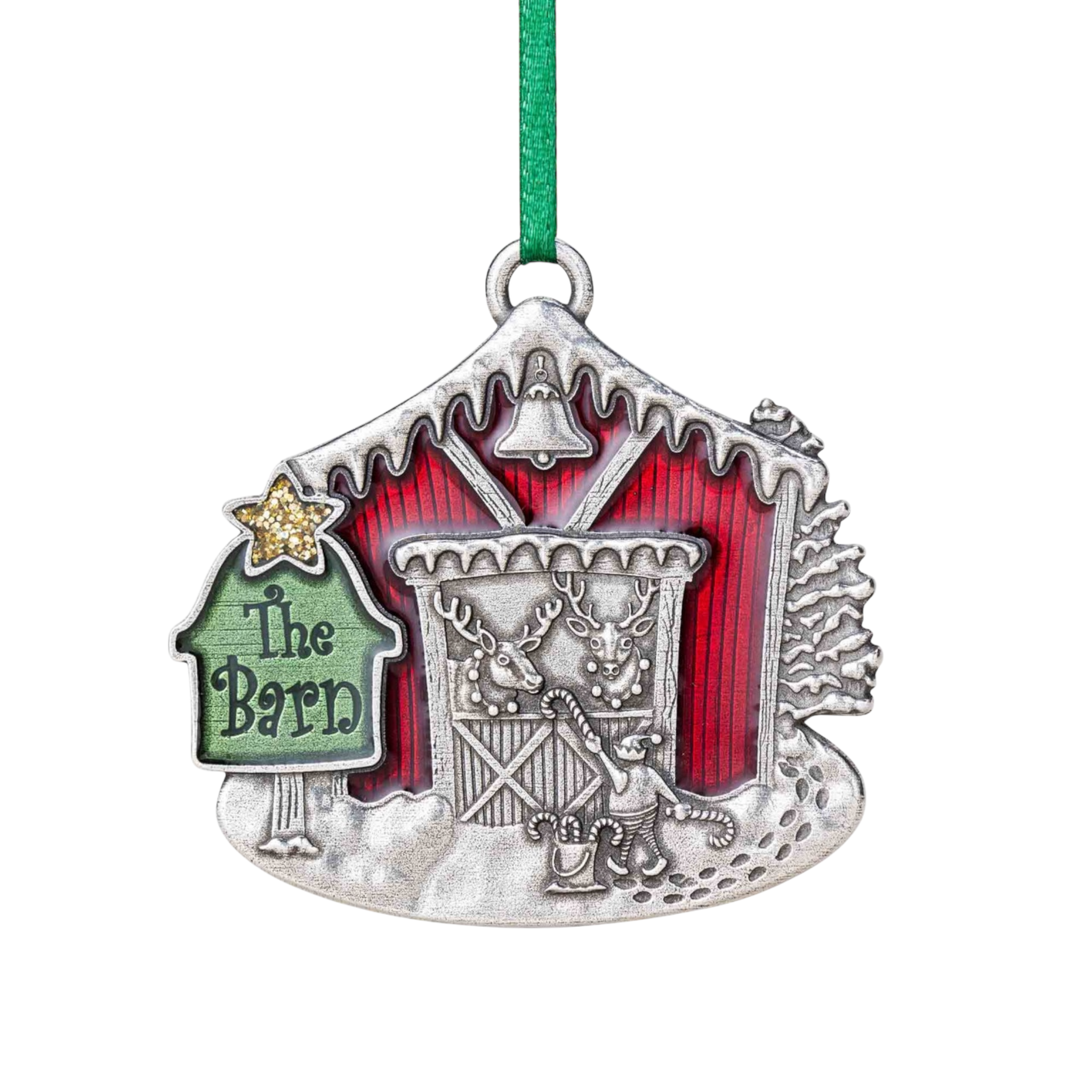 Reindeer Barn Ornament