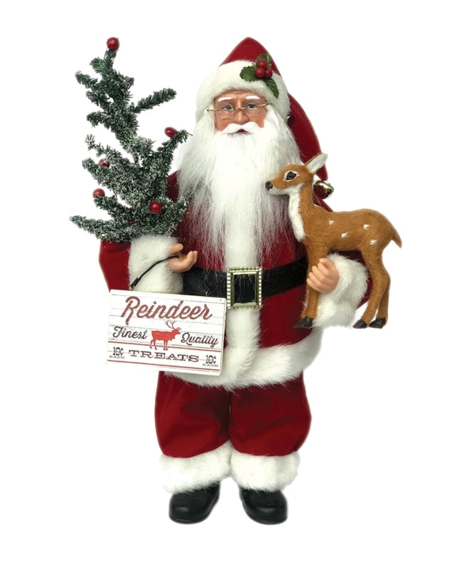 Reindeer Treats Claus Santa Figurine