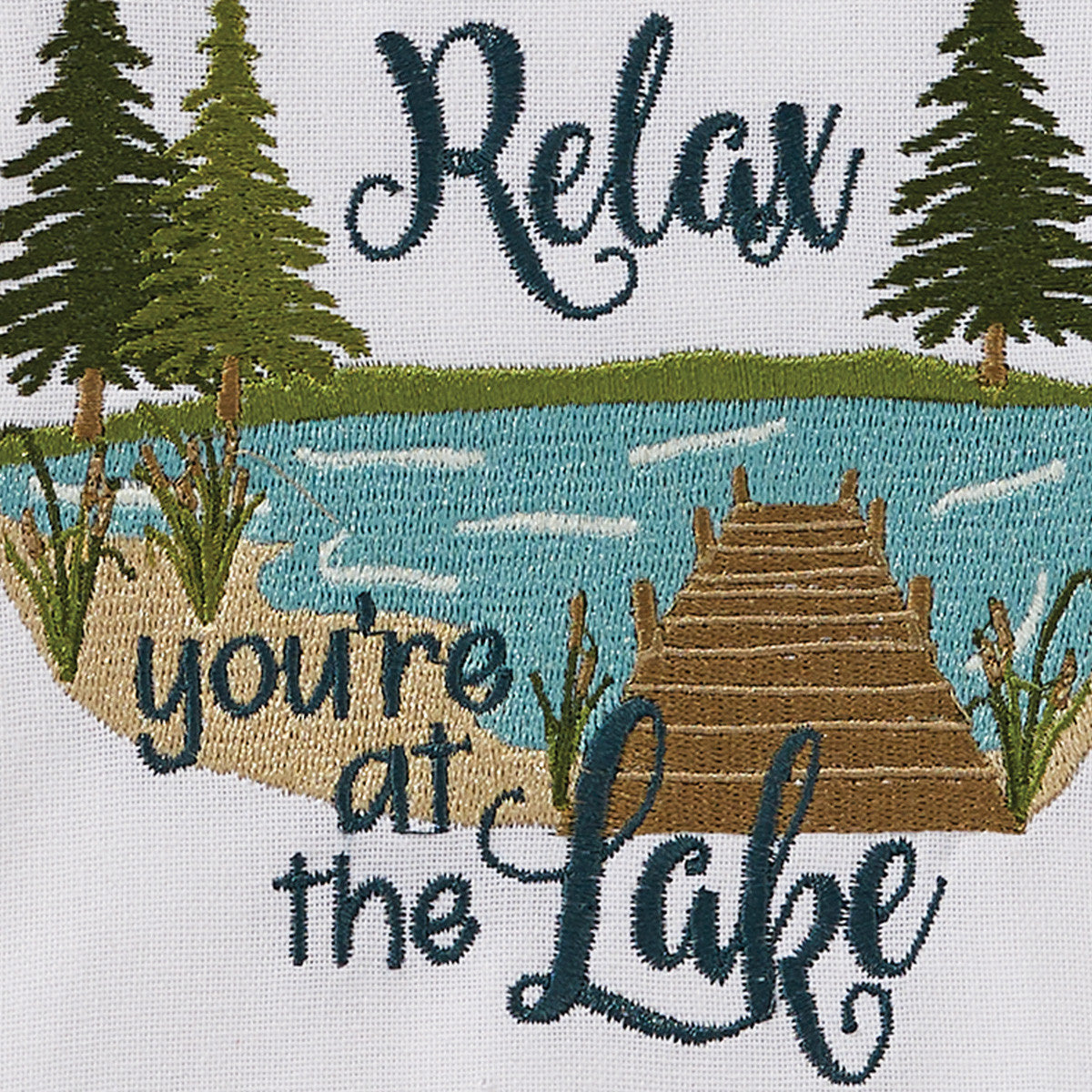 Relax You're At The Lake Decorative Dish Towel