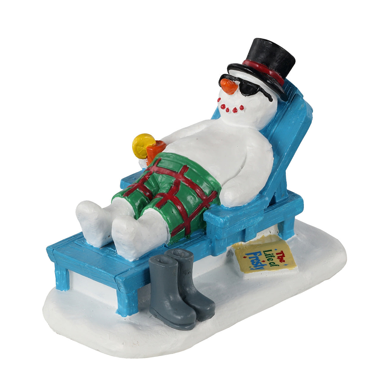 Relaxing Snowman Figurine