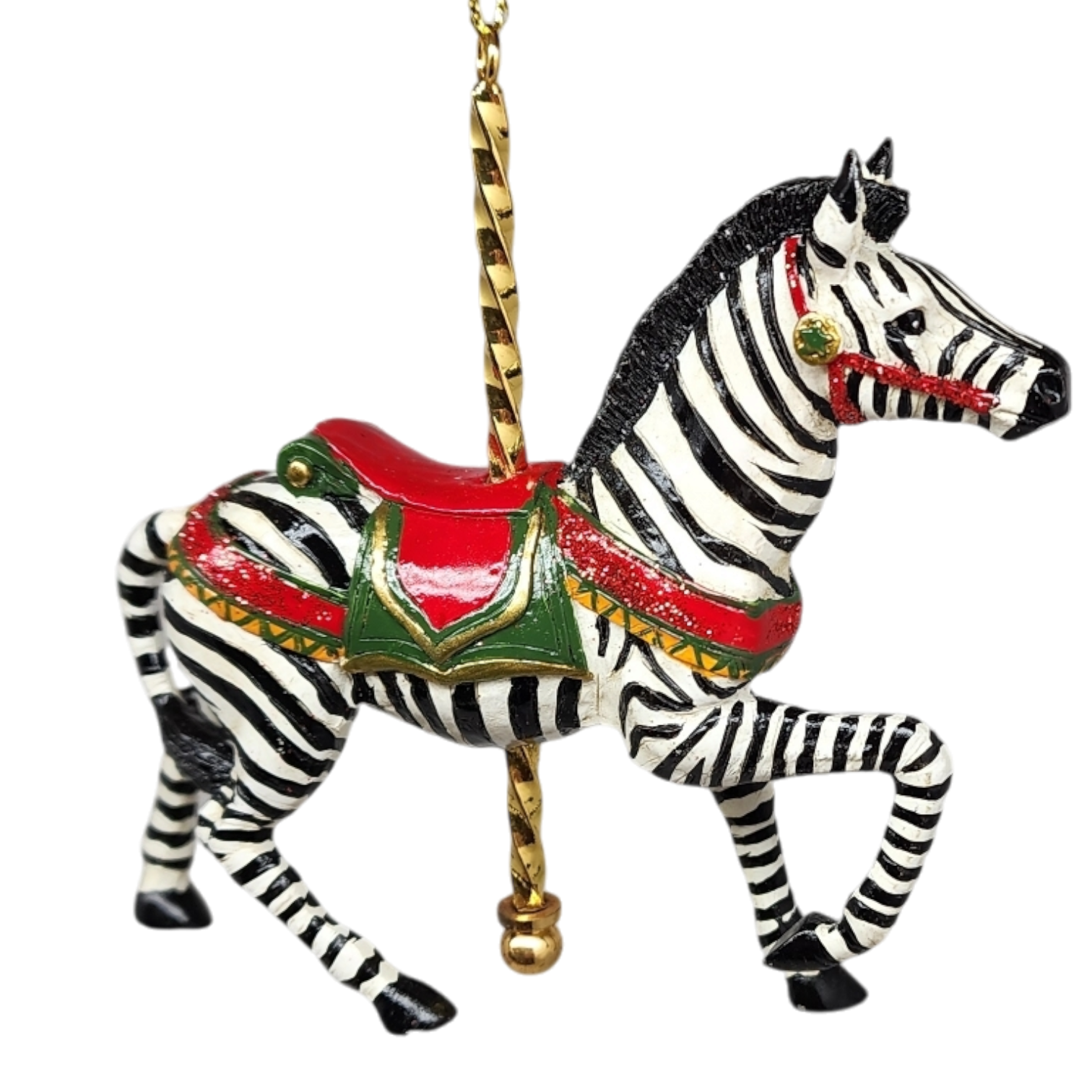Resin Carousel Assortment Ornament - Zebra