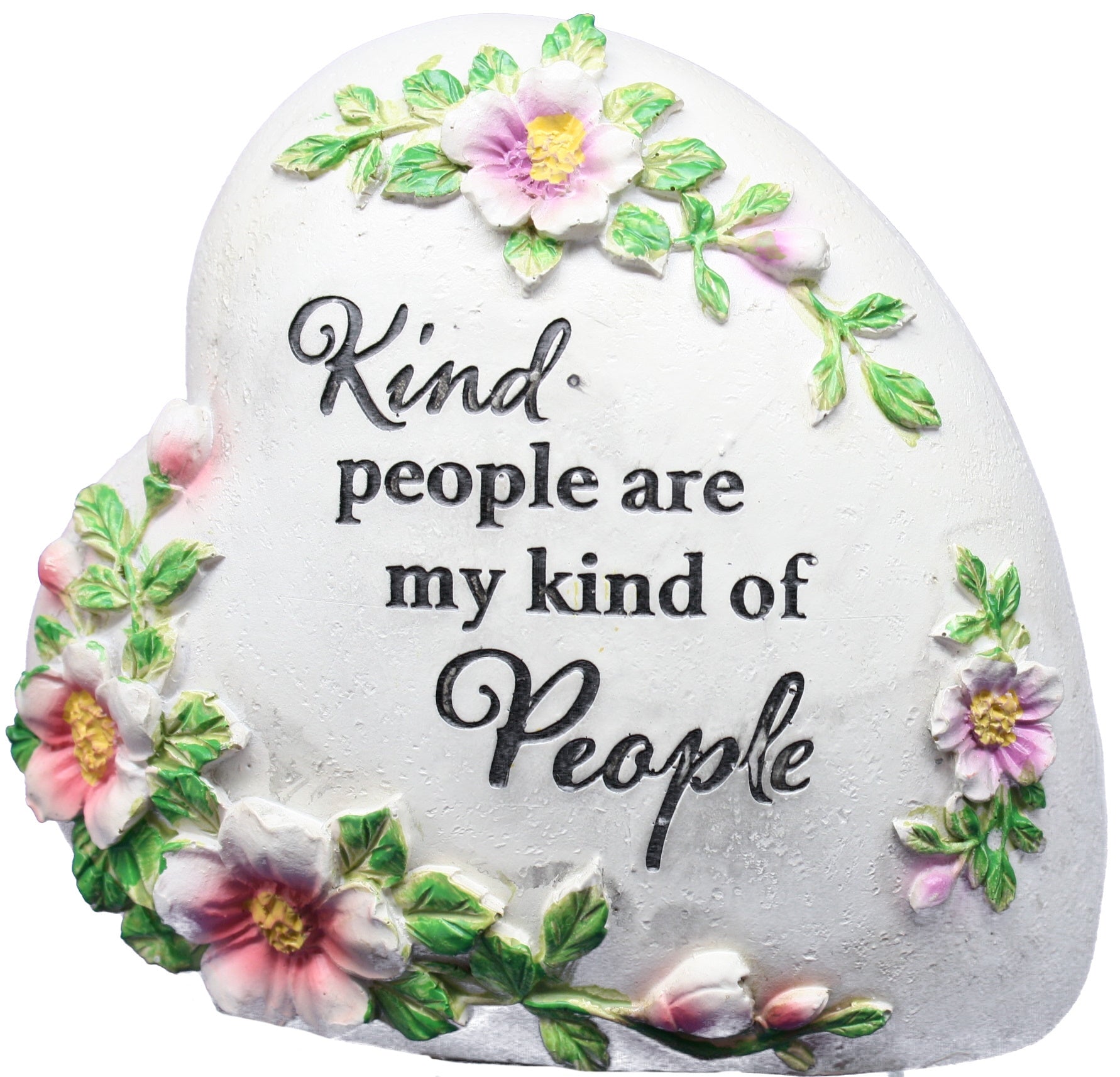 Resin Inspirational Heart Stone - Kind people are my kind of People