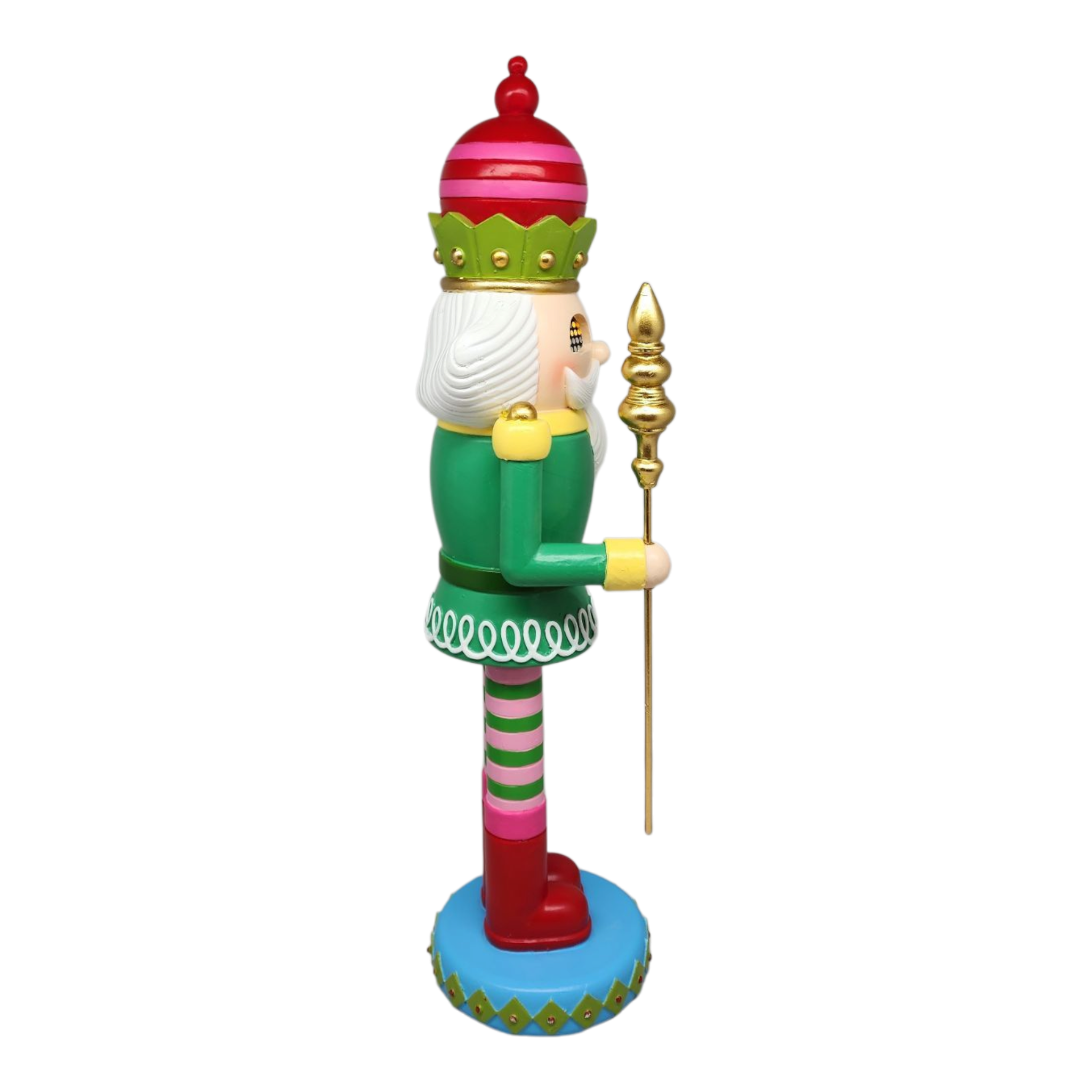 Resin Nutcracker with Moving Digital Eyes - 19 Inch