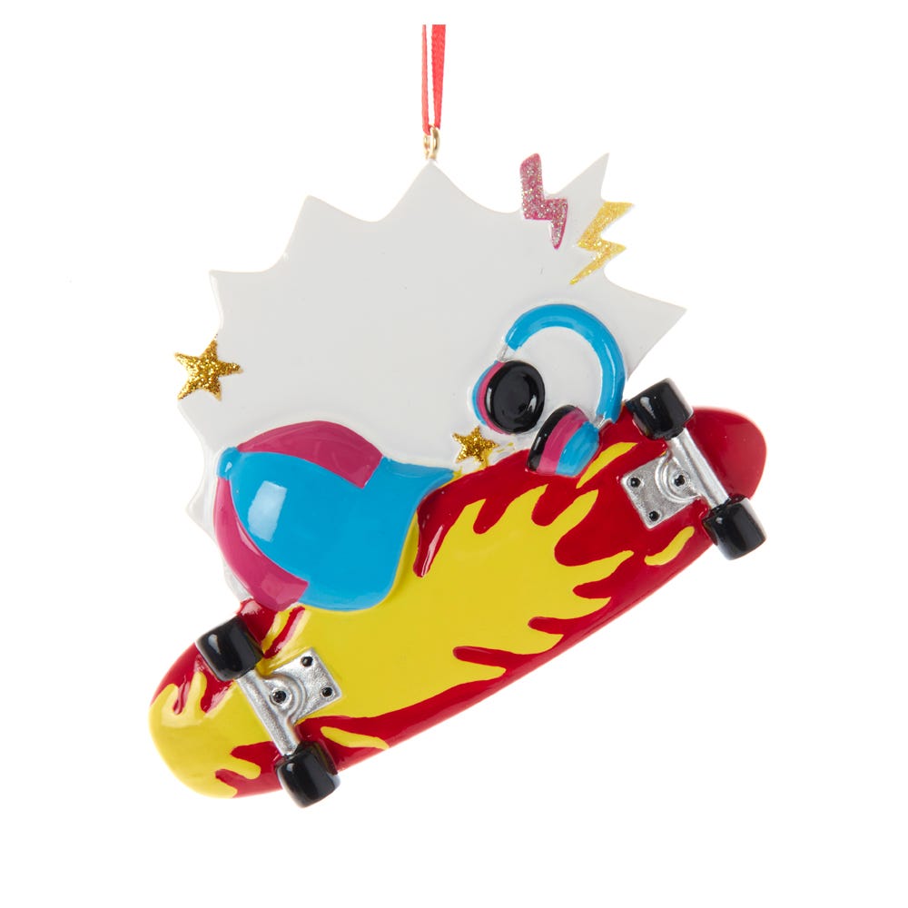 Resin Skateboard Ornament