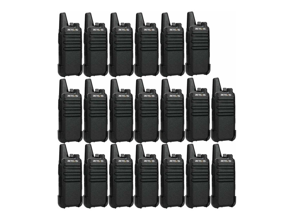Retevis RT22 - Portable - two-way radio - FRS - 16-channel - black (pack of 20) FA9121AX10-C9018A