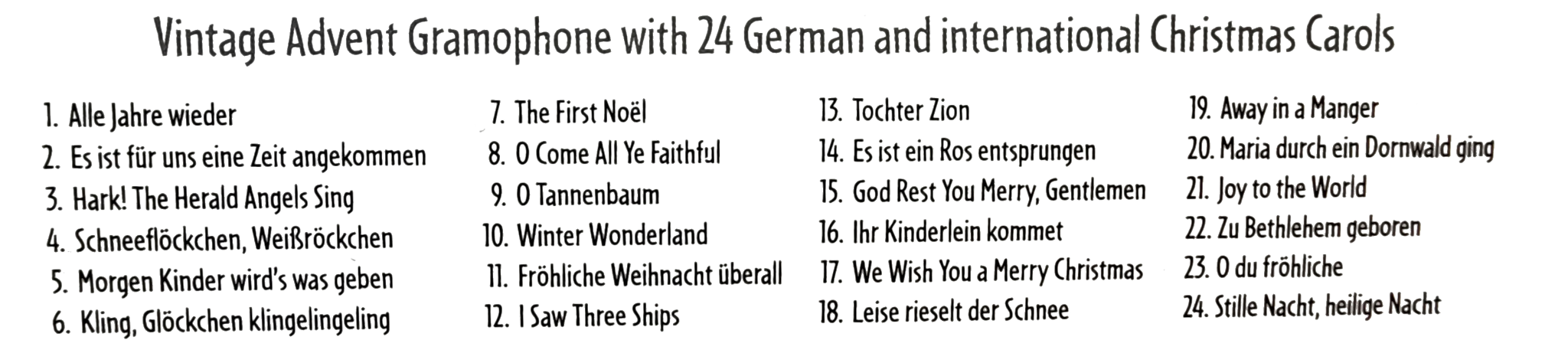 Retro Recordable Gramophone Musical Advent Calendar