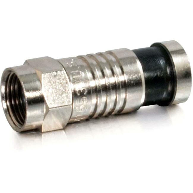 Rg6 Compression F-Type Connector With O-Ring - 10Pk
