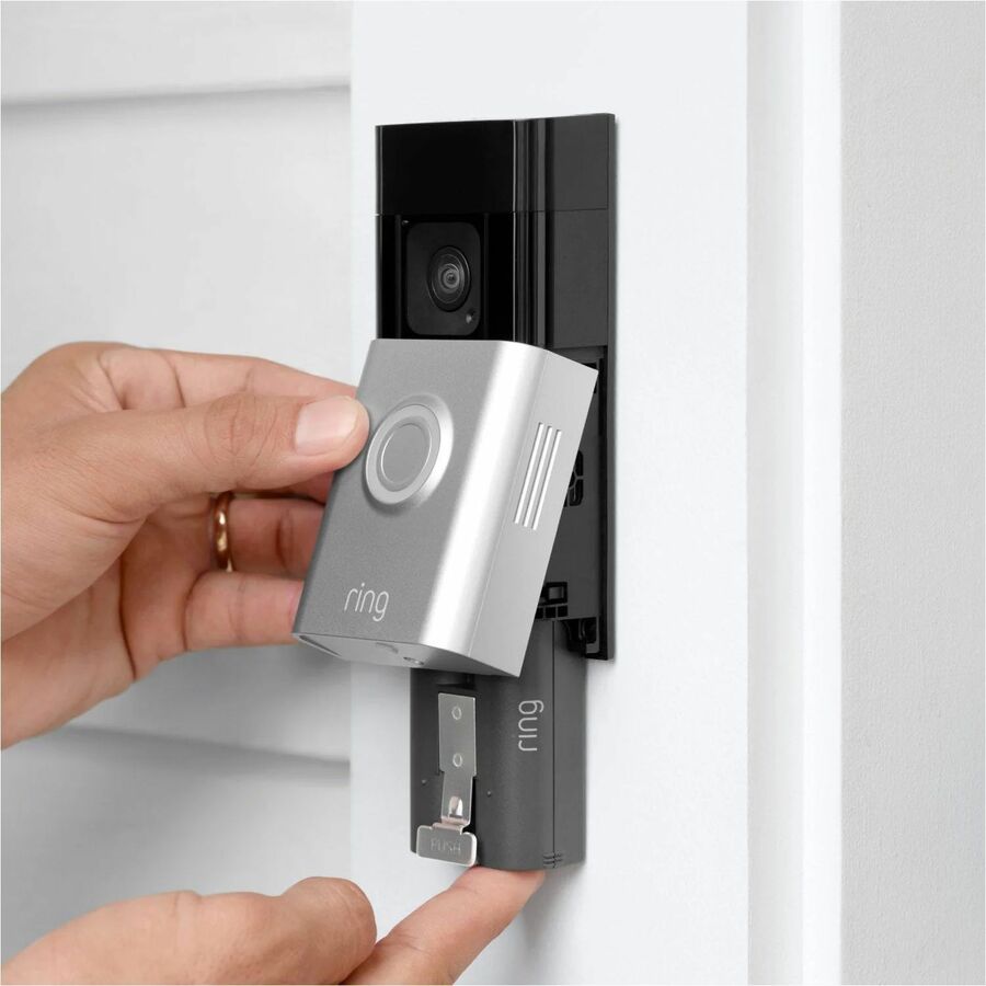 Ring Battery Doorbell Plus Video Doorbell - Wired/Wireless - Wireless LAN - Satin Nickel