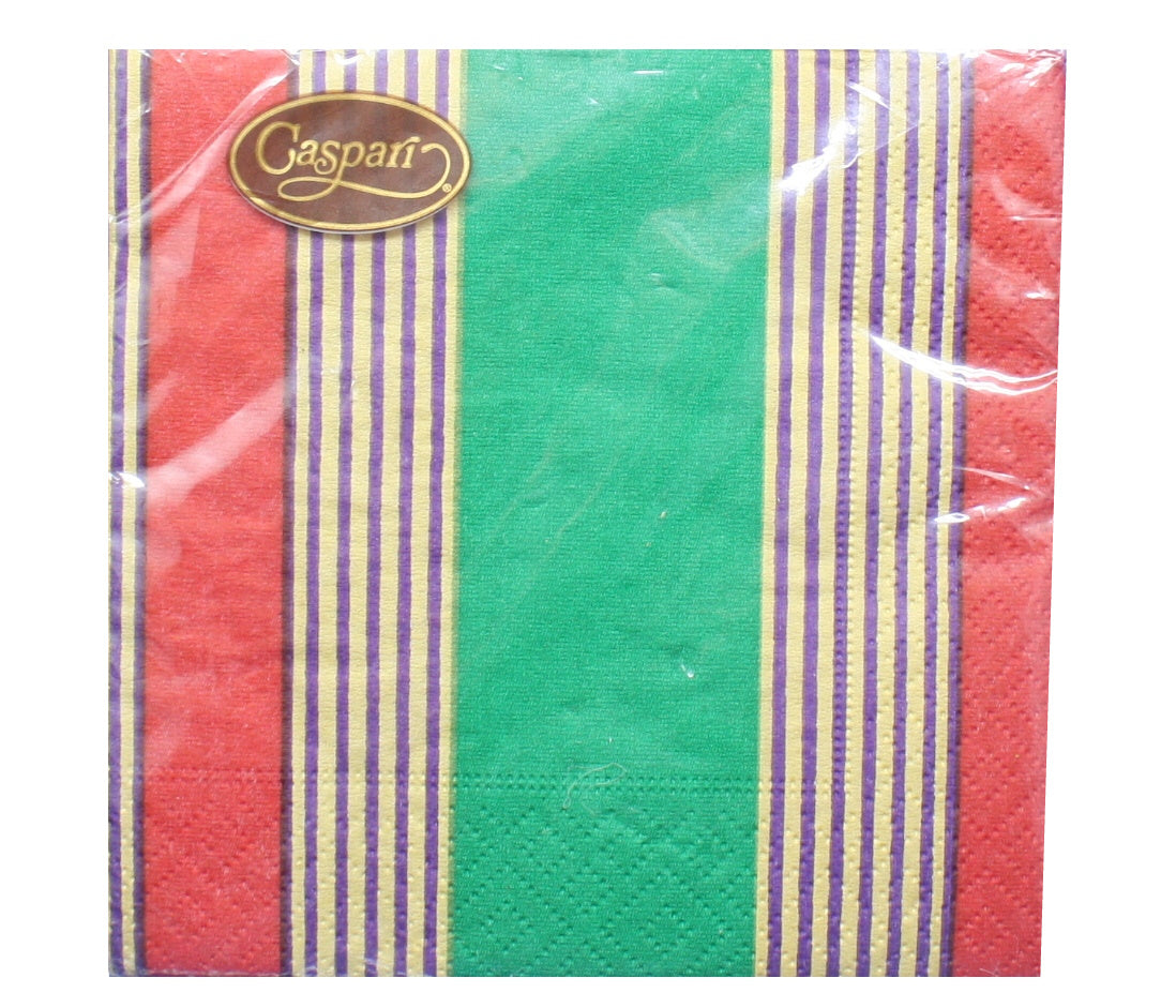 Riviera Stripe Dark Green - Cocktail Napkin