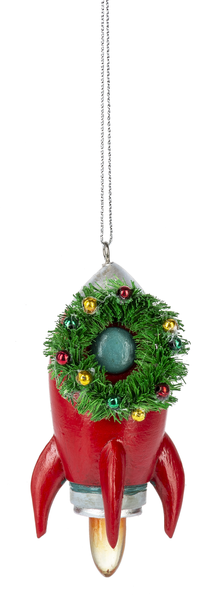 Rocket Ornament - With Wreath