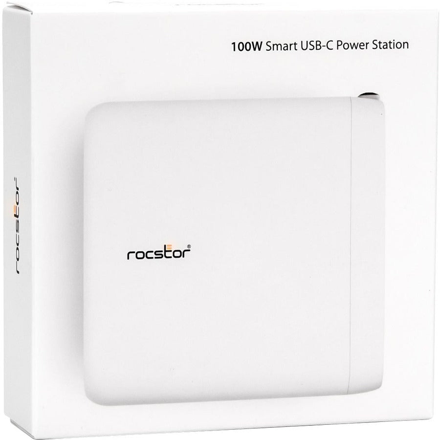 Rocstor 100W 4-Port Smart Usb-C Power Ac Adapter Charger