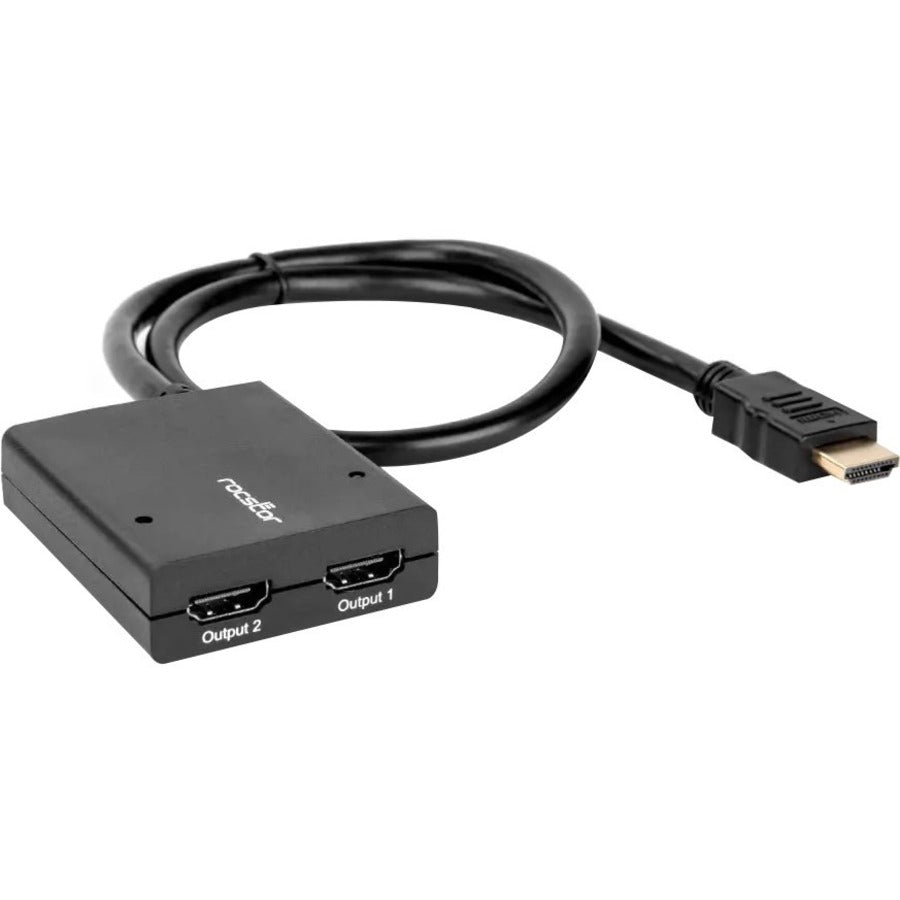 Rocstor 2-Port HDMI Splitter with USB Power-4K Y10A235-B1