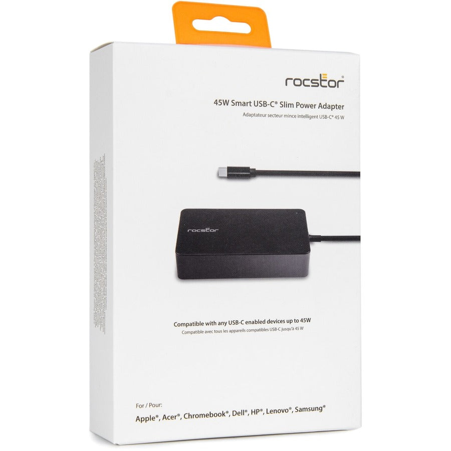 Rocstor 45W Smart USB-C Laptop Power Adapter Charger Y10A272-B1