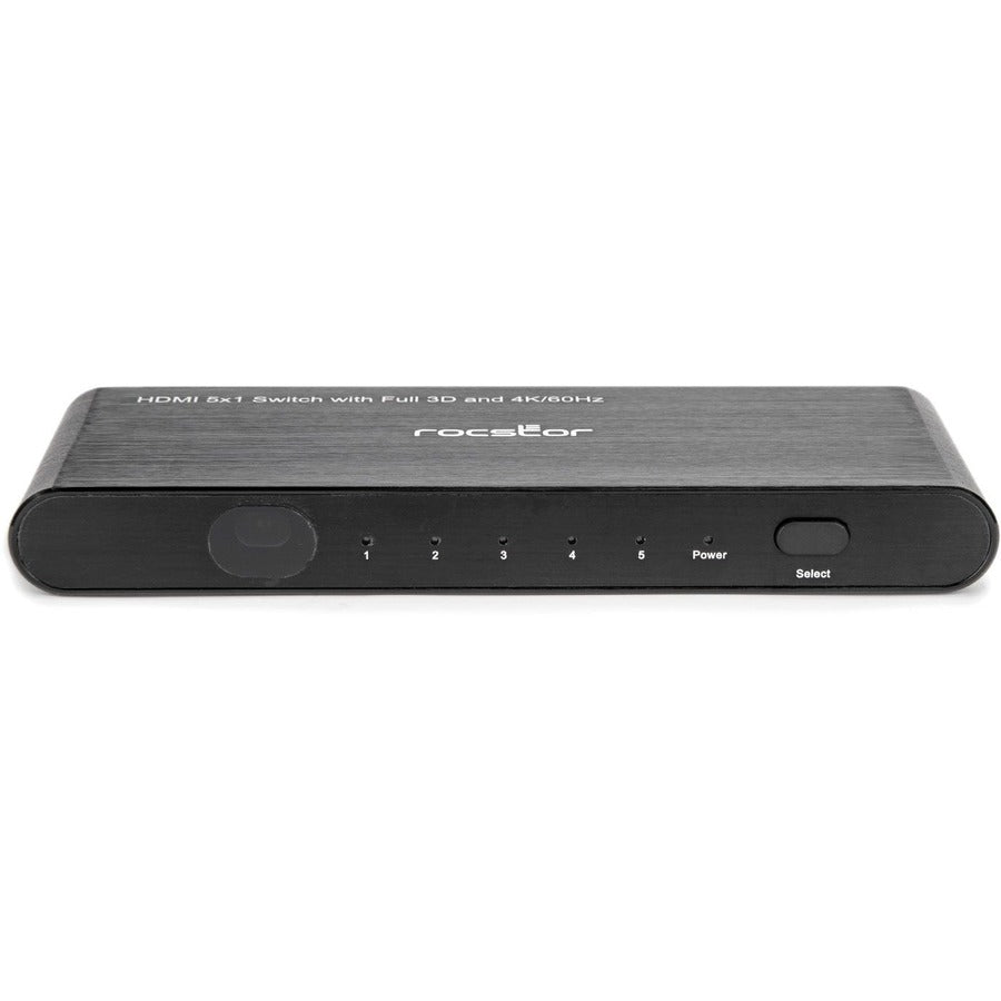 Rocstor 5 Port Hdmi (2.0) Splitter 4K/60Hz Supports Hdr & (Edid)