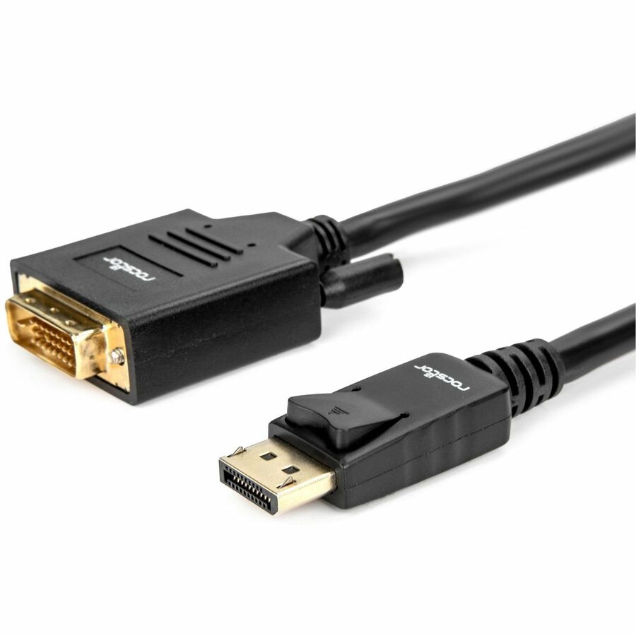 Rocstor Active DisplayPort to DVI Adapter - 6 ft DisplayPort/DVI-D Video Cable for Video