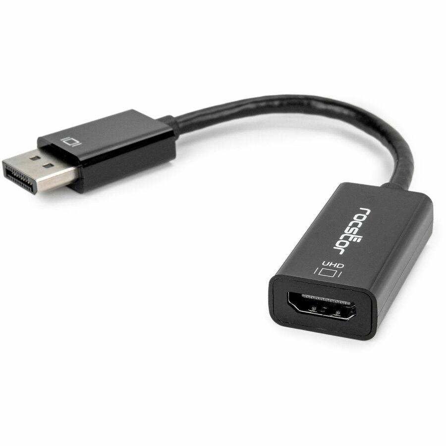 Rocstor DisplayPort 1.2 to HDMI 4K/60Hz Active Adapter Converter - M/F - Black - 1 x