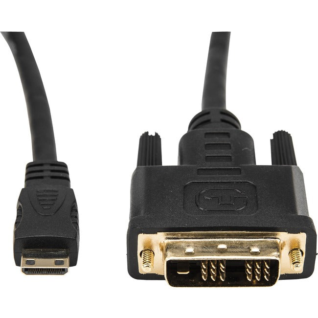 Rocstor Premium 10Ft Mini Hdmi To Dvi-D Cable - M/M - Dvi/Hdmi For Audio/Video Device, Projector, Notebook, Tablet Pc, Camera - 10Ft - 1 Pack - 1 X Hdmi (Mini Type C) Male Digital Audio/Video - 1 X Dvi-D Male Digital Video - Gold Plated Connector - Gold P