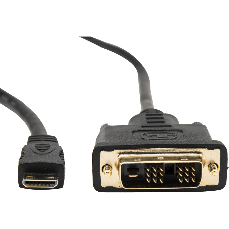 Rocstor Premium 10Ft Mini Hdmi To Dvi-D Cable - M/M - Dvi/Hdmi For Audio/Video Device, Projector, Notebook, Tablet Pc, Camera - 10Ft - 1 Pack - 1 X Hdmi (Mini Type C) Male Digital Audio/Video - 1 X Dvi-D Male Digital Video - Gold Plated Connector - Gold P