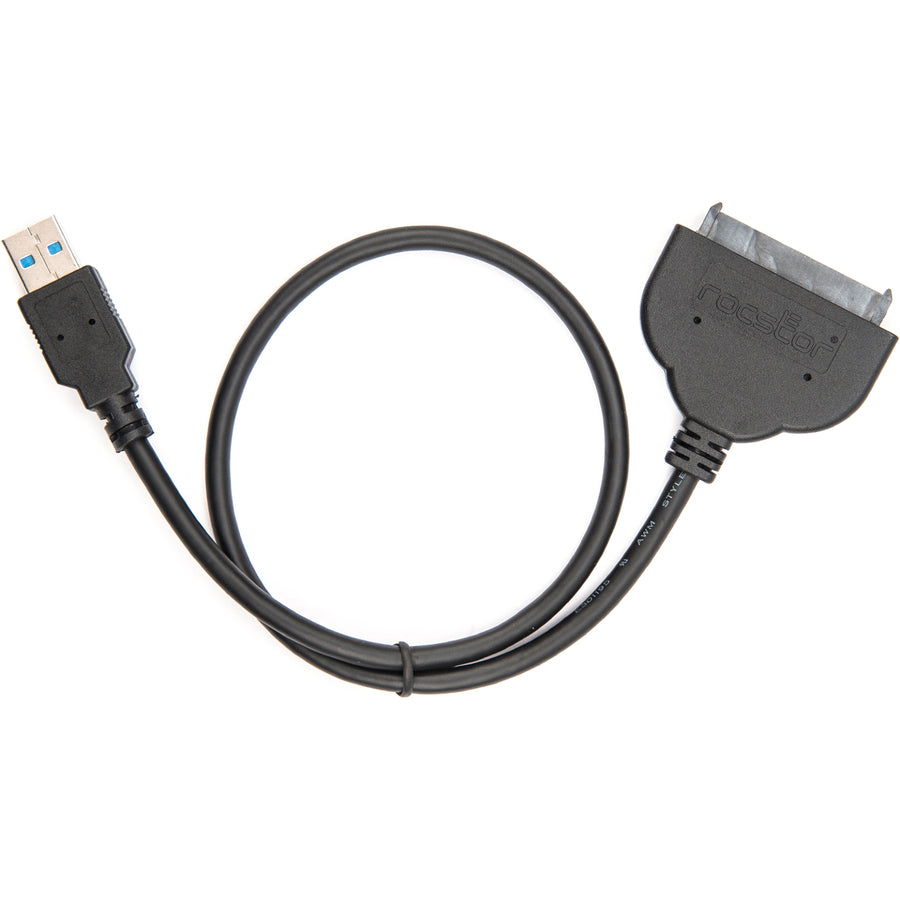 Rocstor Premium 20In 2.5" Sata Iii To Usb 3.0 Hard Drive Adapter Cable W/ Uasp - Sata To Usb 3.0 Converter For Ssd / Hdd - Sata/Usb For Notebook, Ultrabook, Storage Drive, Hard Drive, Solid State Drive - 50Cm - 1 Pack - 1 X Male Sata, 1 X Male Power - 1 X