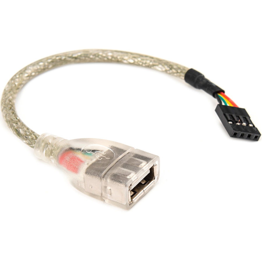 Rocstor Premium 6In Usb 2.0 Cable - Usb A Female To Usb Motherboard 4 Pin Header F/F - Type A Female Usb