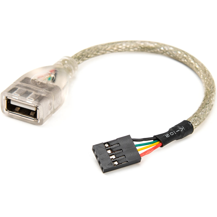 Rocstor Premium 6In Usb 2.0 Cable - Usb A Female To Usb Motherboard 4 Pin Header F/F - Type A Female Usb