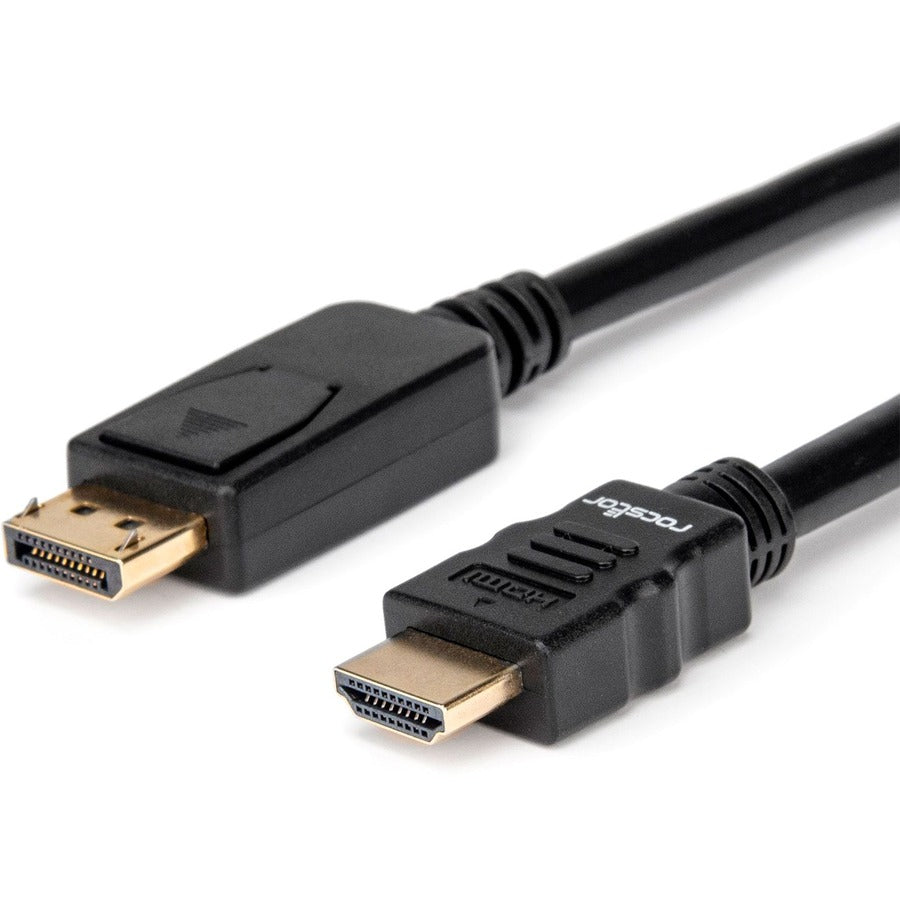 Rocstor Premium DisplayPort to HDMI Converter Cable - 6 ft - 4K - 1 Pack Y10C127-B1