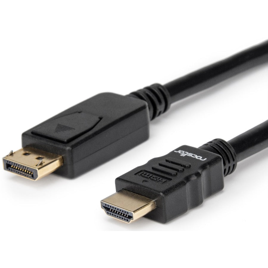 Rocstor Premium DisplayPort to HDMI Converter Cable - 6 ft - 4K - 1 Pack Y10C127-B1