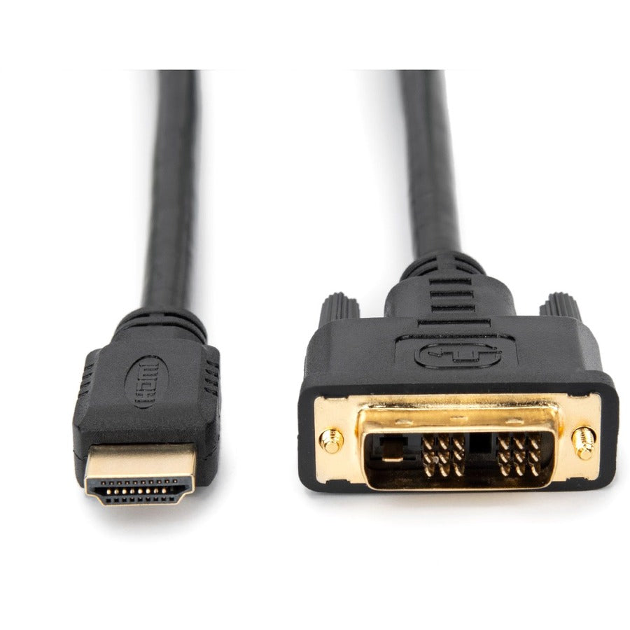 Rocstor Premium HDMI to DVI-D Cable - M/M - 10 ft - 1 x DVI-D Male - 1 x Male HDMI - Gold-plated Contacts - Black Y10C125-B1