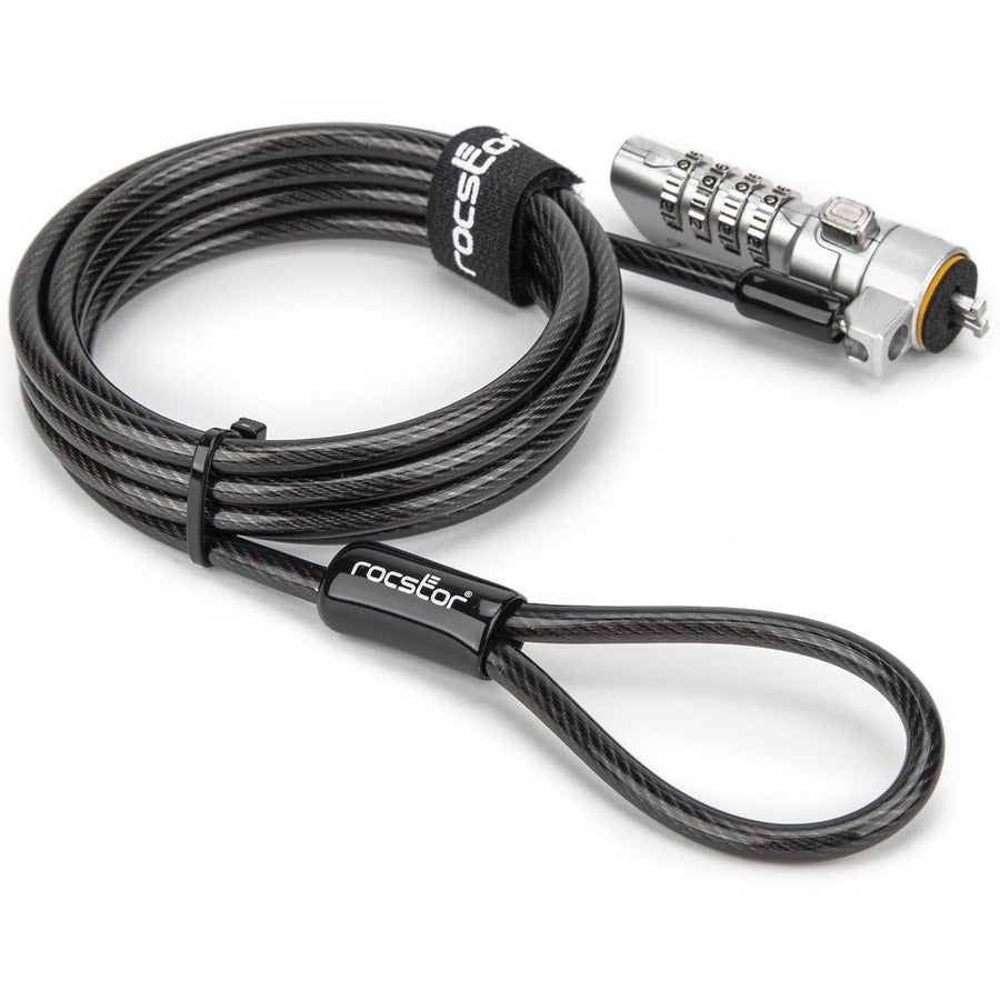 Rocstor Rocbolt N19 Security Cable, 4-Digit Combination Lock For Nano-Shaped Slots