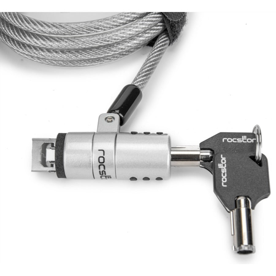 Rocstor Rocbolt USB Cable Lock - Rocstor Rocbolt Premium USB Type-A Security Cable Keyed