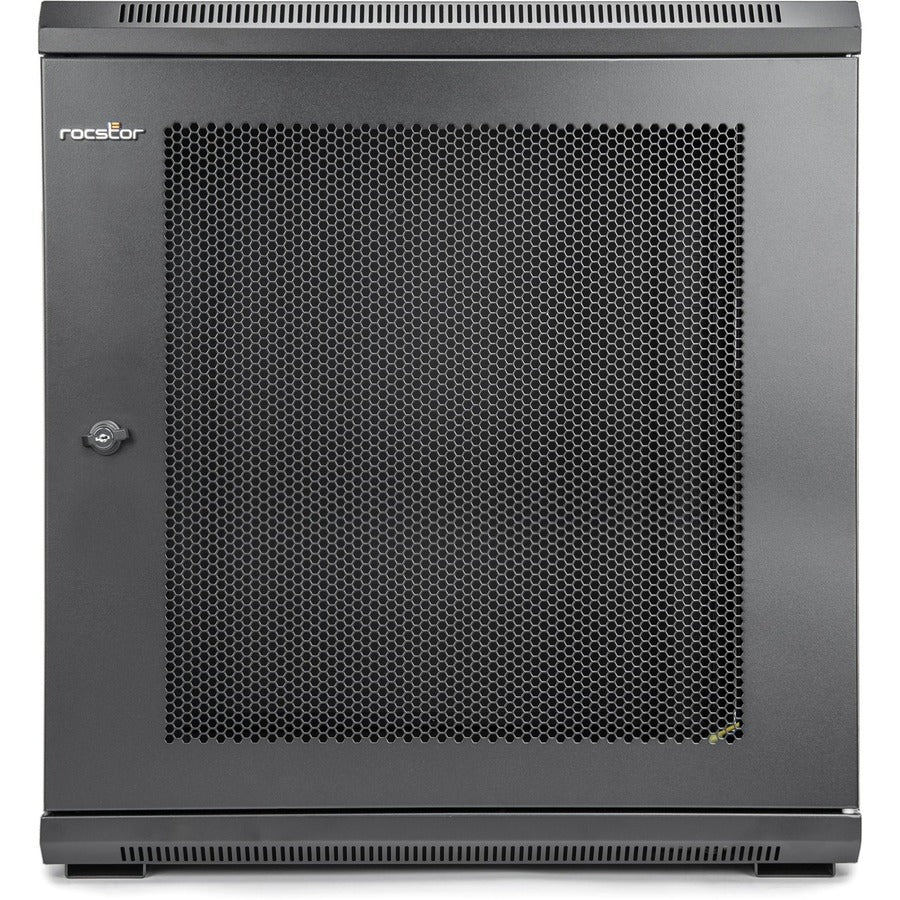 Rocstor SolidRack 9U Wall Mount Rack Cabinet Vented Enclosure Y10E005-B1