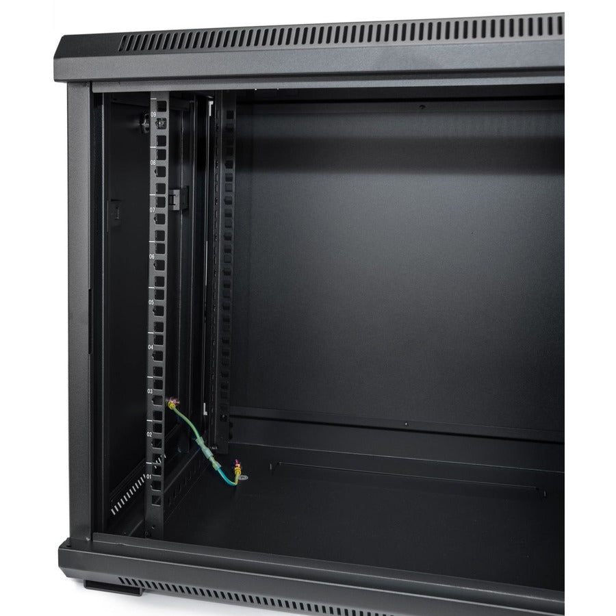 Rocstor Solidrack 9U Rack Enclosure Tempered Glass Window Y10E002-B1
