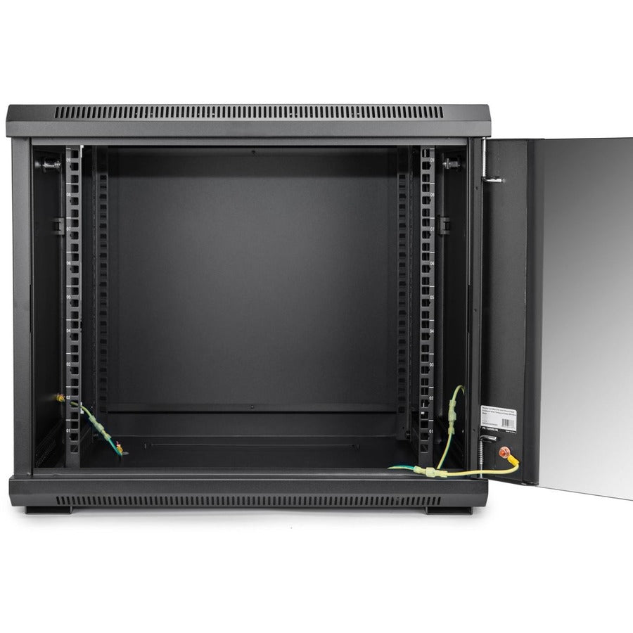 Rocstor Solidrack 9U Rack Enclosure Tempered Glass Window Y10E002-B1