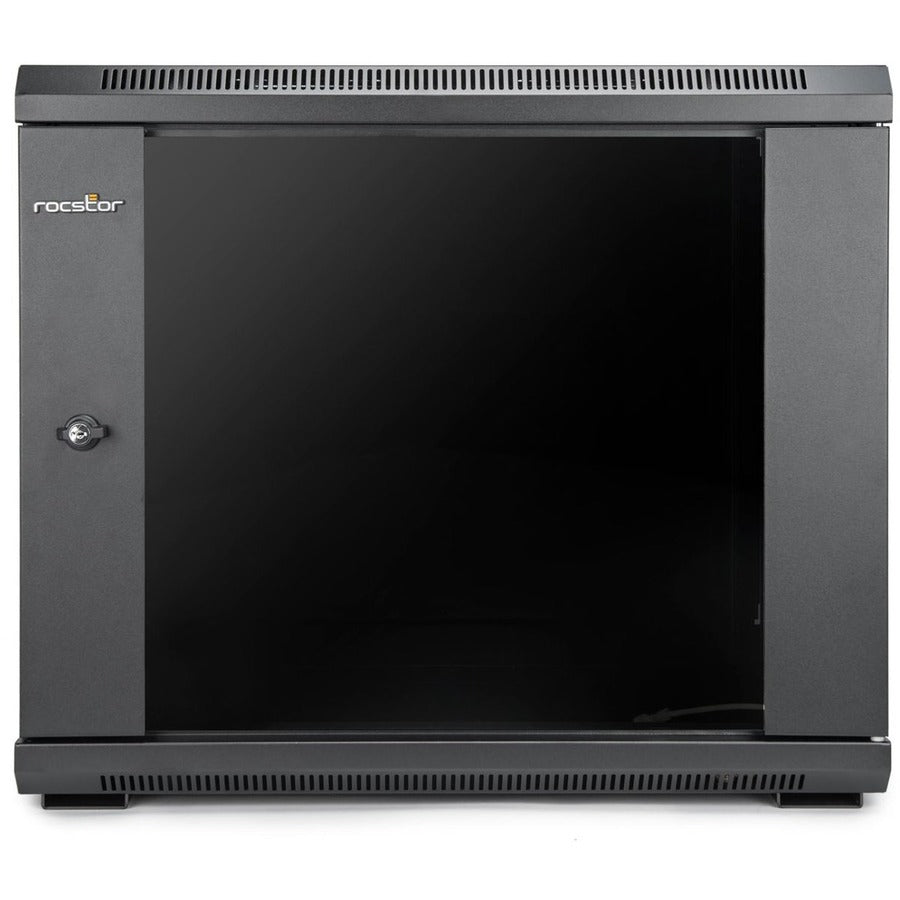 Rocstor Solidrack 9U Rack Enclosure Tempered Glass Window Y10E002-B1