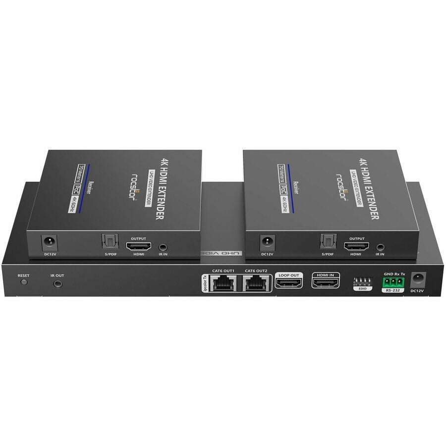 Rocstor TrueReach Splitter with Extender Power over Network 4K@60Hz 1x2 HDMI Y10G015-B1