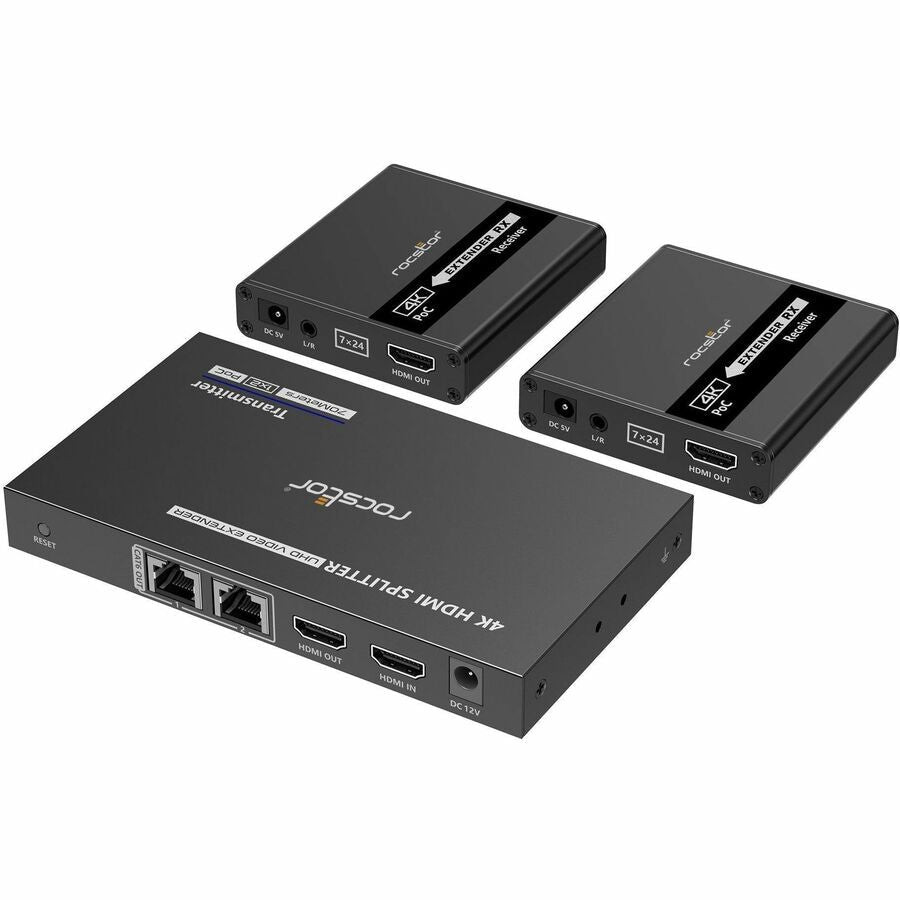 Rocstor TrueReach Splitter with Power over Network Cable 4K/1080p 1x2 HDMI Y10G014-B1