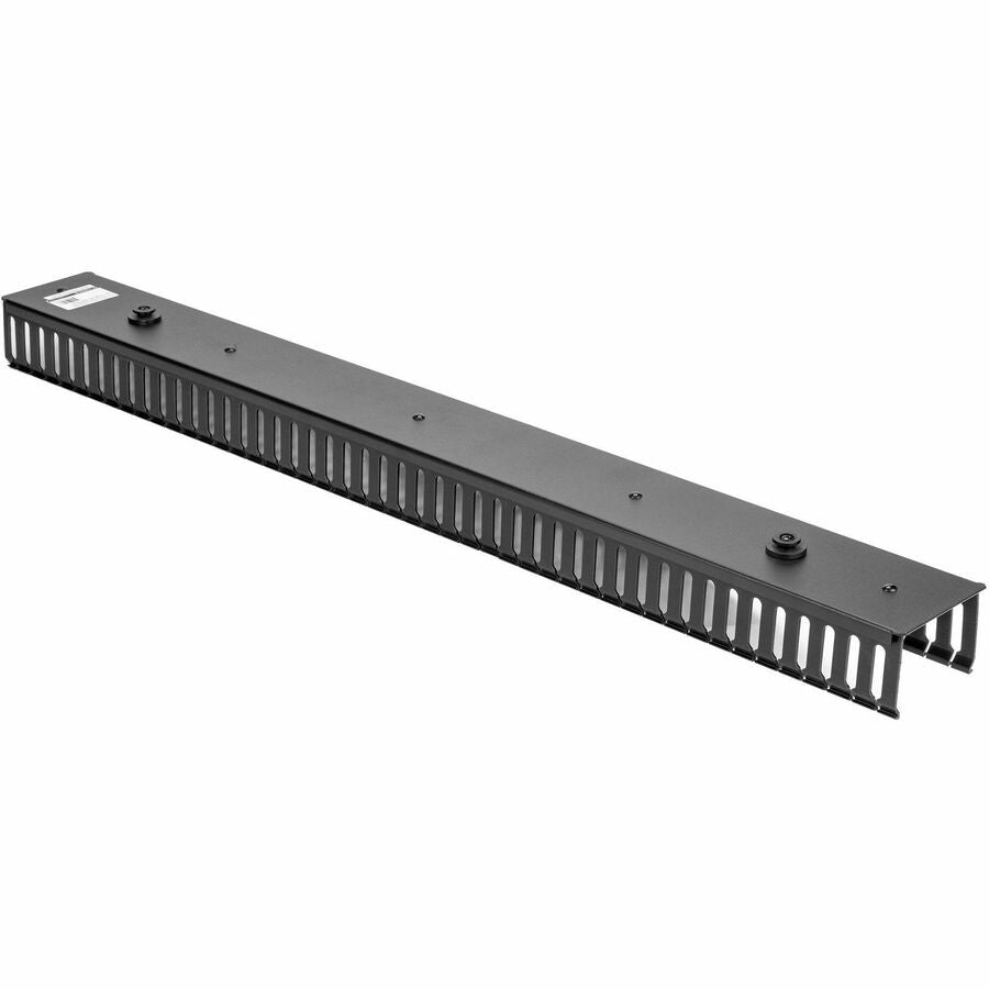 Rocstor Vertical Cable Organizer with Finger Ducts - 0U - 3 ft - Duct Panel - Black - 1 -